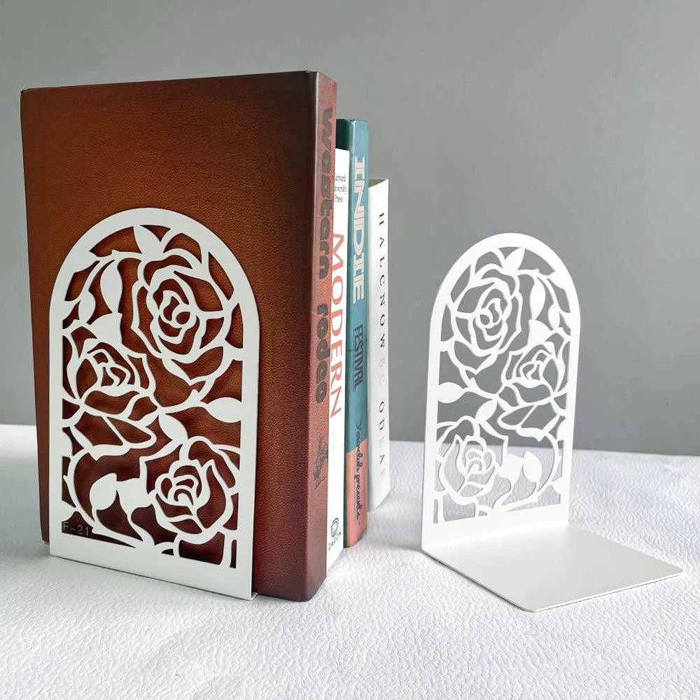 2Pcs Rose Book Ends
