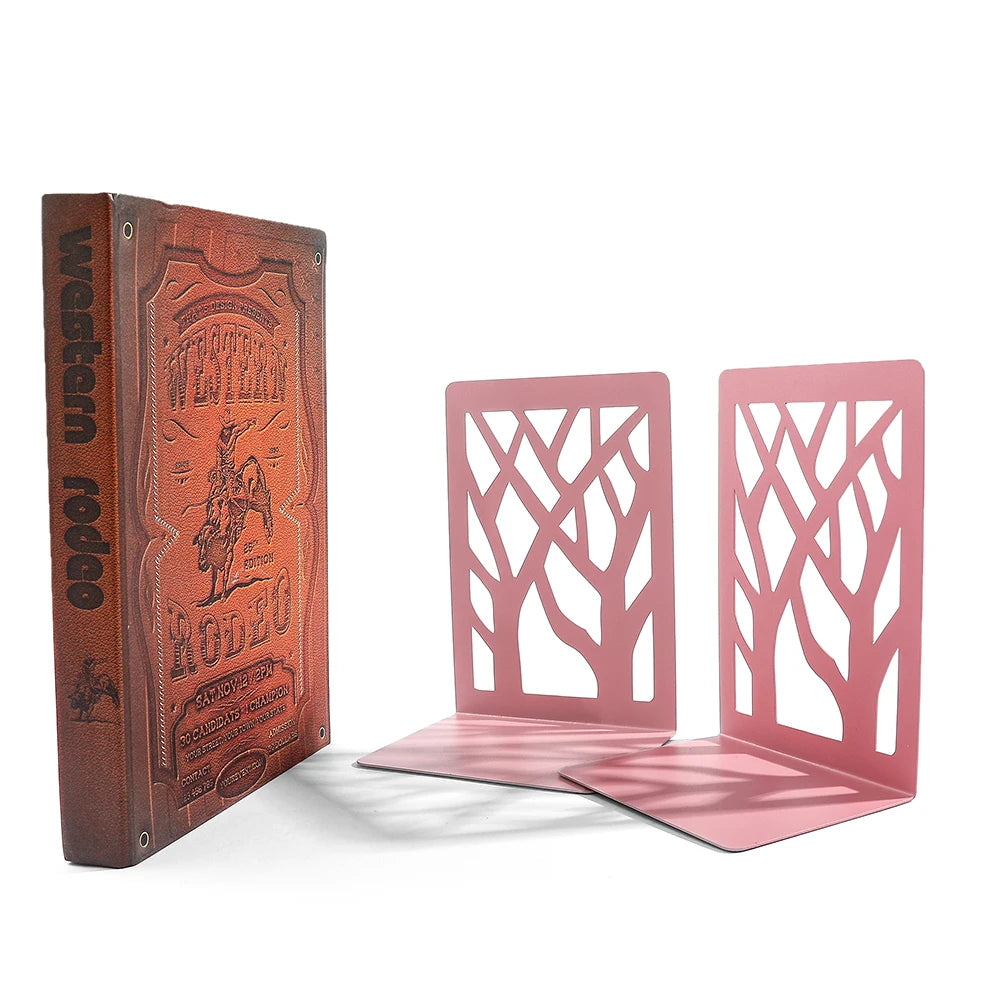 2Pcs Pink Tree Bookends