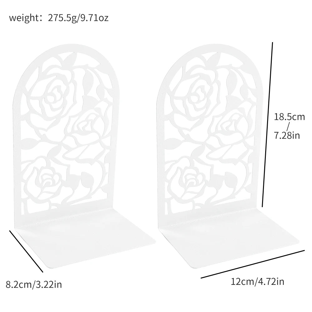 2Pcs Rose Book Ends