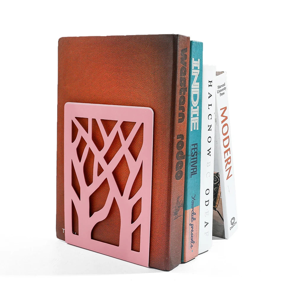 2Pcs Pink Tree Bookends