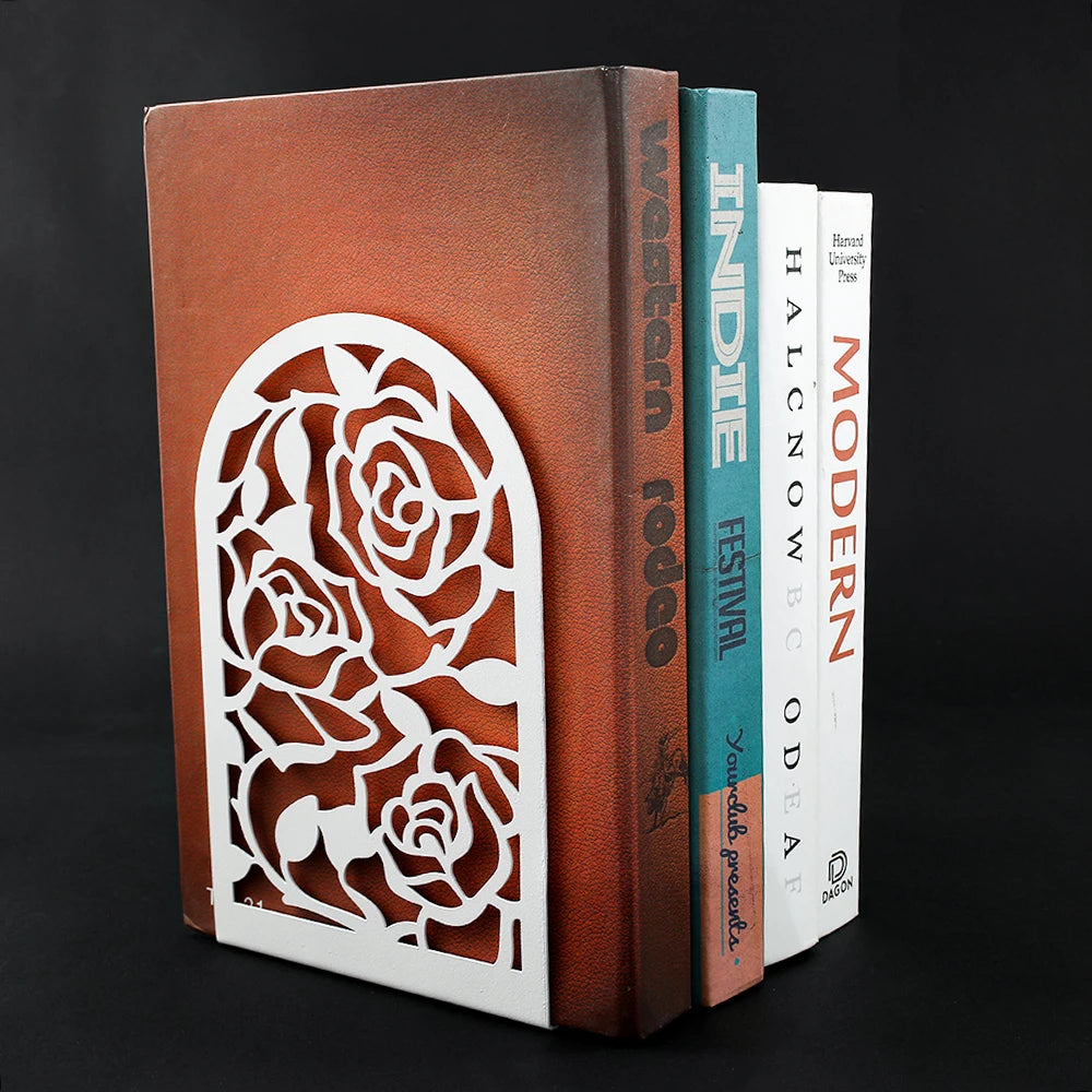 2Pcs Rose Book Ends