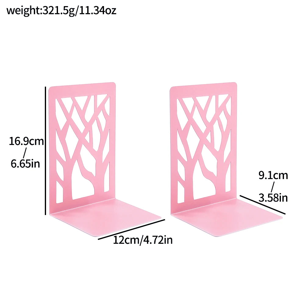 2Pcs Pink Tree Bookends