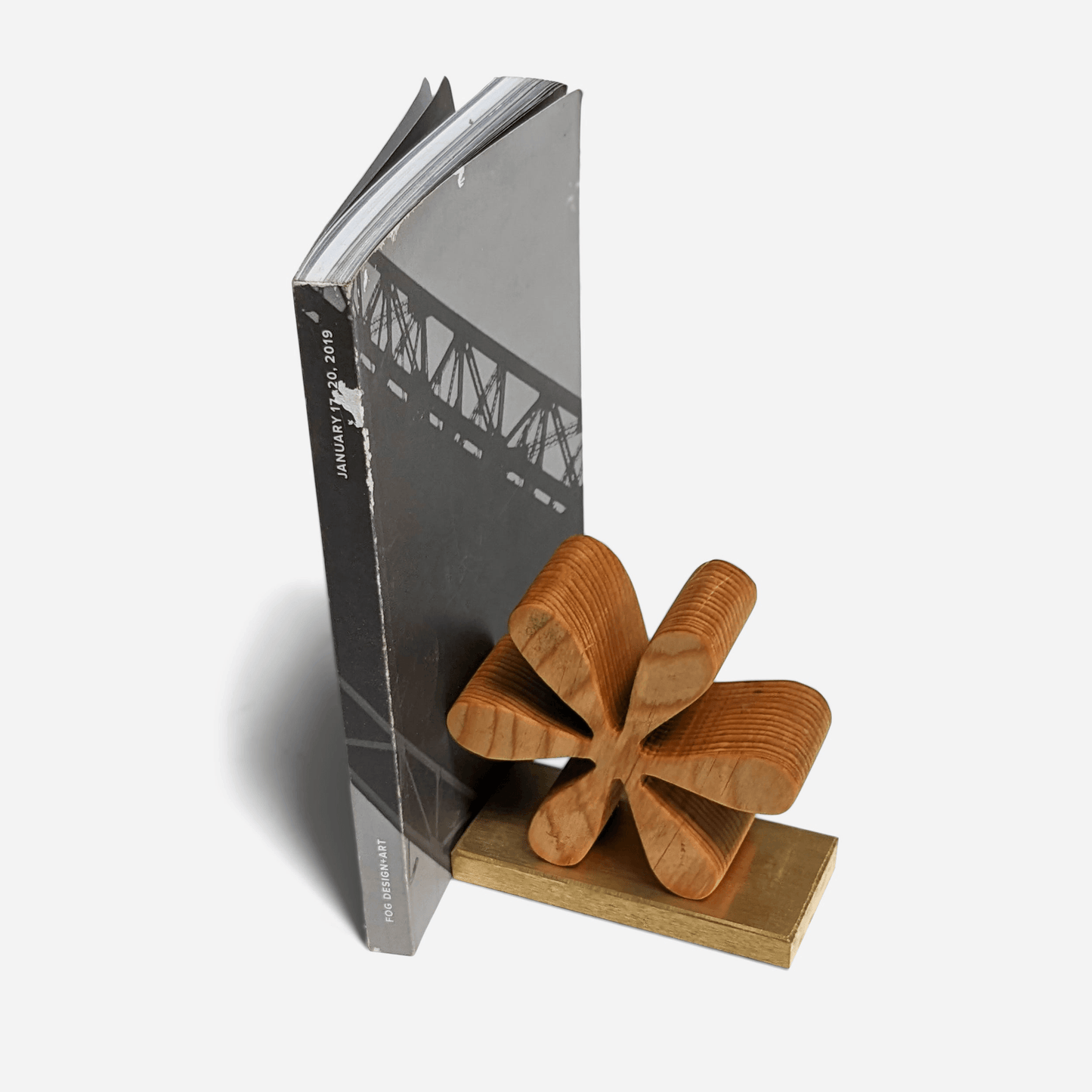 Asterisk Reclaimed Wood Bookends-3