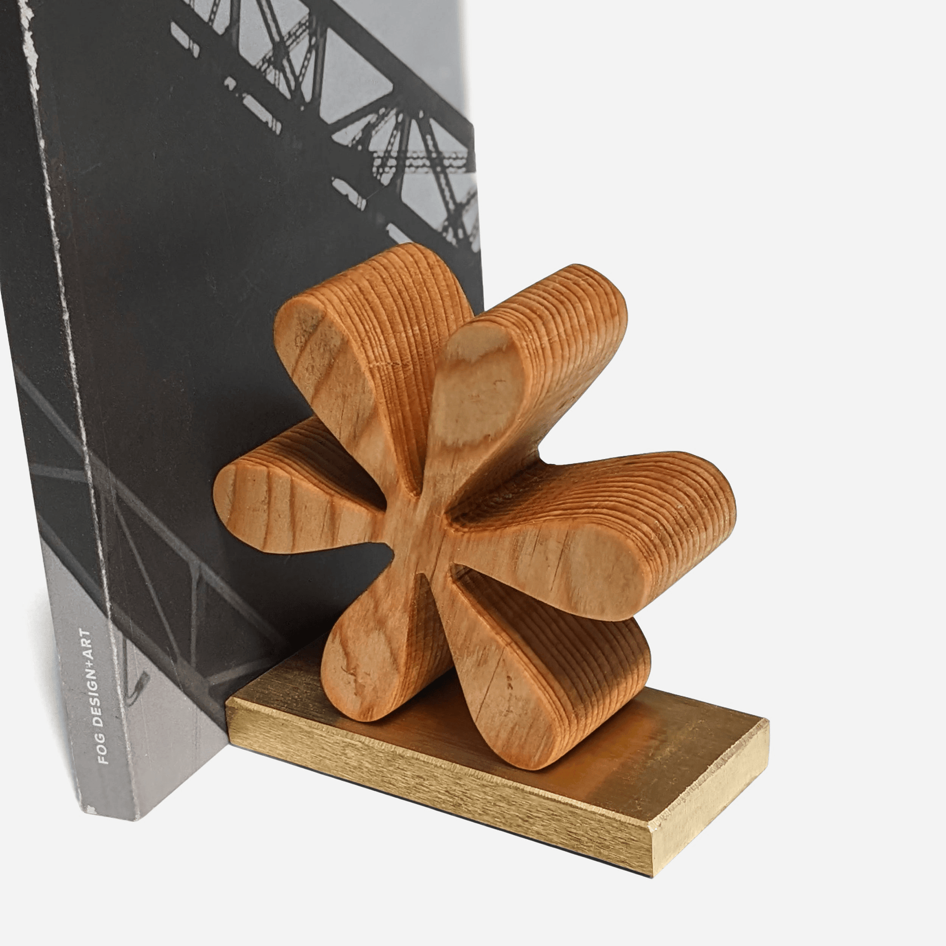 Asterisk Reclaimed Wood Bookends-4