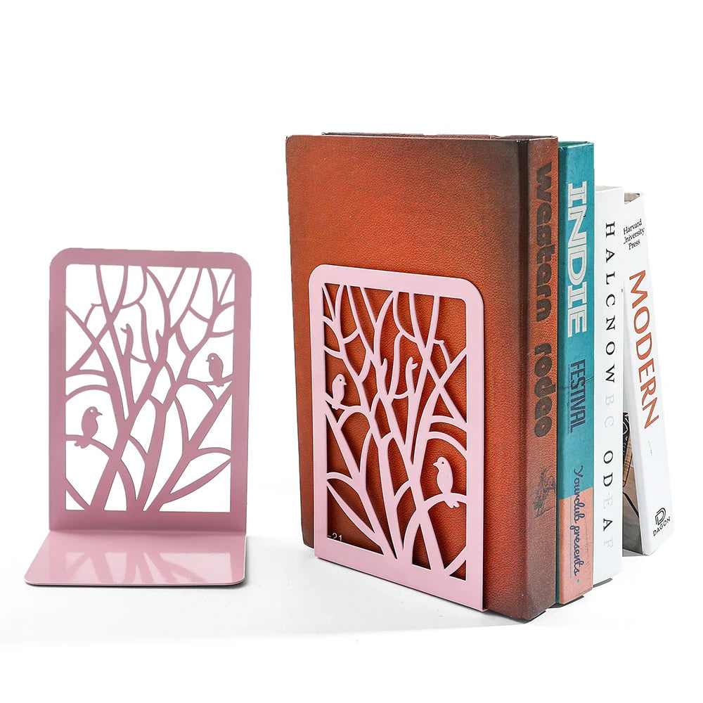 2Pcs Pink Tree Bookends