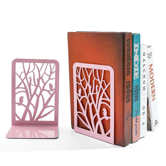 2Pcs Pink Tree Bookends