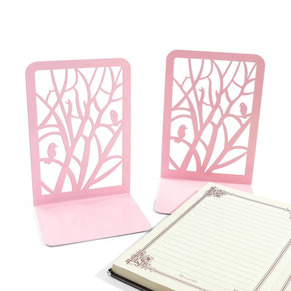 2Pcs Pink Tree Bookends