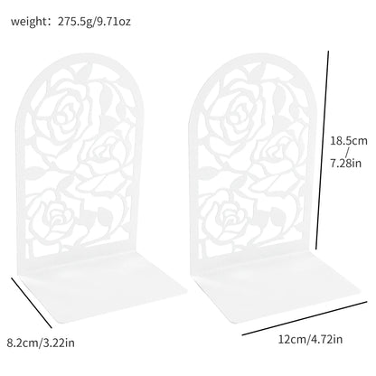 2Pcs Rose Book Ends