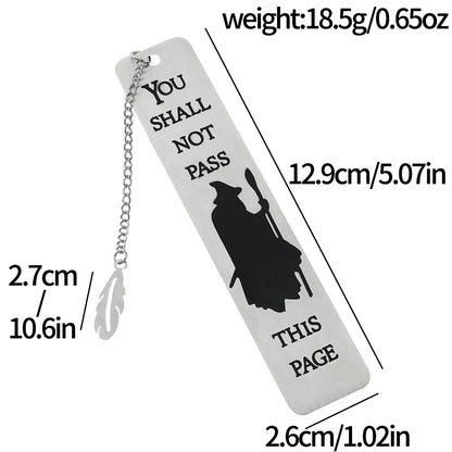 Witch Warning Book Mark - Metal Bookmark