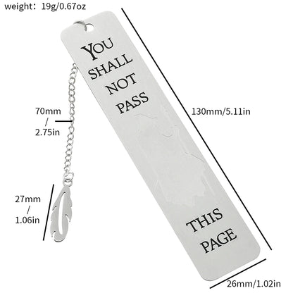 Witch Warning Book Mark - Metal Bookmark