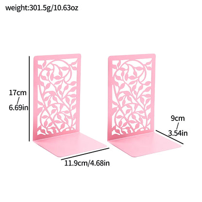 2Pcs Pink Tree Bookends