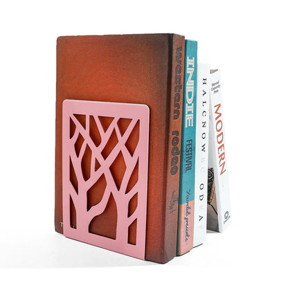 2Pcs Pink Tree Bookends