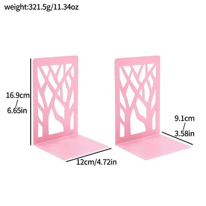 2Pcs Pink Tree Bookends